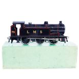 A Bassett-Lowke O Gauge electric LMS 0-6-0T locomotive (5305/0). An LMS 'Standard' tank locomotive