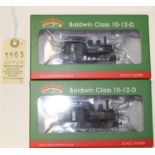 2 Bachmann Narrow Gauge OO9 gauge Baldwin Class 10-12-D 2-2-6-0T locomotives. A Welsh Highland
