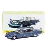 A rare French Dinky Toys Citroen Presidentielle (1435). In dark metallic grey with lighter