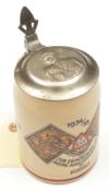 A Third Reich ½ litre RAD glazed pottery beer stein, inscribed with the name “Arbeitsm. Alfr.