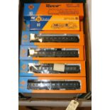 RoCo HO model railway. 2 locomotives - German DB Class BR43 2-10-0 tender locomotive with optional