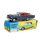 Corgi Toys Ford Thunderbird (214S). In dark metallic grey with red roof and yellow interior, example