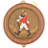 A cast brass circular badge of HMS Walker, V&W class destroyer, 1917-43, showing the red, white,