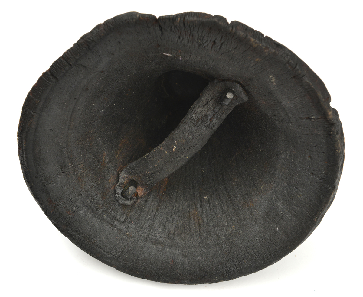 An Omani thick hippopotamus hide shield buckler. 19th century or earlier, 25cms diameter, of conical - Image 3 of 3