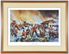 A coloured print “Rorke’s Drift”, Defending the Storehouse”, after original oil painting by Jason