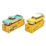 2 Dinky Toys. Rambler Cross Country Station Wagon (193) in pale yellow with white roof and red