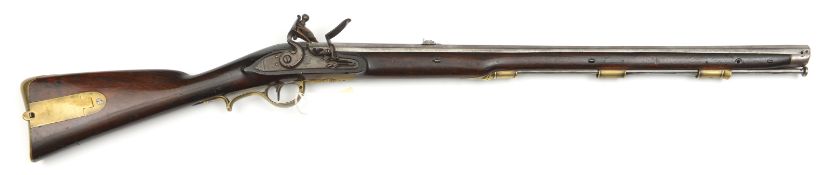 A rare .65” 1776 type Volunteer military flintlock rifle, by Morris (Birmingham) c 1800, 44”