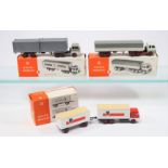 3 1970's Wiking Modelle HO scale trucks. A Hanomag-Henschel articulated truck. Another Hanomag-