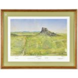 A coloured print “Isandlwana Camp” after original watercolour by John Churchill Simpson, no 127 of