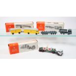 3 1970's Wiking Modelle HO scale articulated trucks. MAN truck with Special Wagon Trailer (12