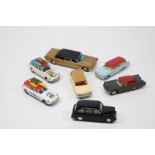 7 Corgi Toys. Lincoln Continental Limousine in metallic gold with black roof and red interior,