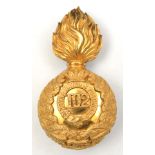 A Victorian officer’s gilt grenade badge for fur cap of the 102nd (Royal Madras Fusiliers),”102”