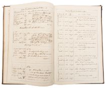 A manuscript volume containing “Log of HMS Victory at Portsmouth” 8 pages, 1867; “Log of HMS