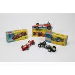 3 Corgi Toys. Ferrari Formula 1 Grand Prix Racing Car (154). In red RN 36. Lotus Climax Formula 1