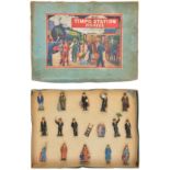 A rare 1950s Timpo Toys Station Figures Railway Series set (Set No.850). Comprising of 15 figures
