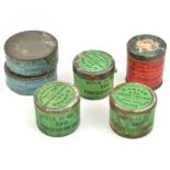 A 19th Century percussion cap tin, with green marbled paper covering and red printed label for “Foil