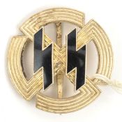 A Third Reich SS proficiency award, in silver with enamel swastika. GC Plate 1