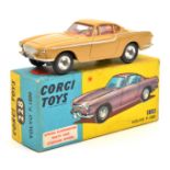 Corgi Toys Volvo P.1800 (228). Example in light brown (fawn) with silver flash, red interior, spun