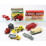 10 Dinky Toys. A London Transport Red Arrow Single Decker Bus (283). Example in bright red with pale