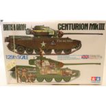 An impressive 1:25th Scale Tamiya British Army Centurion Tank Mk.III. An as new unmade kit, with all