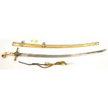 A Vic 1831 pattern General officer’s sword, slightly curved, flat blade 32½”, by F.W. Flight,