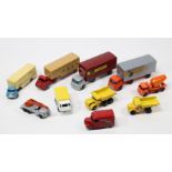 10 Matchbox Series. M-2 Bedford Davies Tyres truck. M2-a Bedford Wall's Ice Cream Truck. M2-b