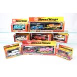 8x 1970s Matchbox Speed Kings. K-24, Lamborghini Miura. K-26, Mercedes Benz Ambulance. K-57, Drag