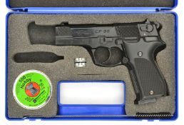 A .177” Walther CP88 CO2 automatic style repeating air pistol, number A8363329, VGC (a few small