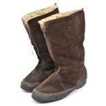 A pair of RAF sheepskin knee length flying boots, zip up fronts. Basically GC (service wear overall)