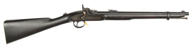 A good .451” Westley Richards “Monkey Tail” breech loading percussion carbine, 36” overall, barrel