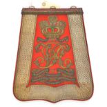 A Victorian officer’s full dress embroidered sabretache of the 10th (Prince of Wales’s Own Royal