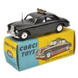 Corgi Toys Pathfinder Police Car (209). In black with no interior, POLICE sign and bells to roof,