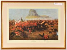 A coloured print “Isandlwana”, after original painting by Charles Fripp, no 208 of an edition of
