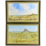 A pair of original watercolour paintings of Isandlwana, by the S African artist John Churchill