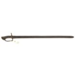 An 18th century continental, possibly Polish, cavalry trooper’s sword, almost flat, straight DE