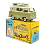 Corgi Toys ford Thames Airborne Caravan (420). In very pale green and light metallic green, with
