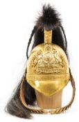 An officer’s 1843-47 pattern gilt helmet of the 1st (King’s) Dragoon Guards, plain skull with edge
