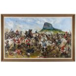 A large oil painting on canvas “Isandlwana: The Death of Private Griffiths, VC” by Jason Askew, a