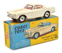 Corgi Toys The 'Saint's Car Volvo P.1800 (258). In white with black Saint decal to bonnet, red