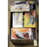 20 1:72 scale unmade aircraft and related model kits. By Airfix, Matchbox, Revell, Italeri,
