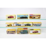 10 Atlas Dinky Toys Reissue French series - Fiat 600D (520). Coach Panhard 24C (524). DS23