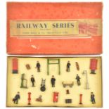 A 1950s Johillco Railway Series set (Set R3). Comprising of 22 items. Station Master, Driver,