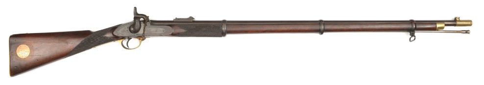 A .577” prize Volunteer 3 band Enfield percussion rifle to the Queen’s Westminster Rifles, by the