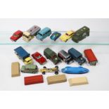 14 Corgi Toys. 'Smith's' Karrier US Army Field Kitchen, Aston Martin DB4 in yellow, Mini van, Commer