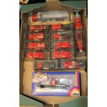 54 diecast vehicles by Matchbox, Corgi, Siku, Maisto, etc. Including; Leyland Tiger coach.