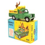 Corgi Toys Public Address Vehicle (472). A Land Rover Series II in green with yellow insert with