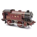 A Hornby O gauge clockwork 0-4-0T locomotive. A No.1 Special in lined maroon LMS livery, 6418. GC