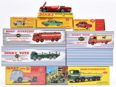 10 Atlas Dinky. Foden Flat Truck with chains (905). Leyland Octopus Flat Truck with chains (935).