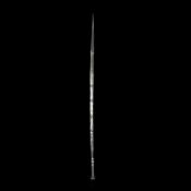 An Indian all iron javelin. Probably 18th or 19th century, 94cms overall, substantial diamond-