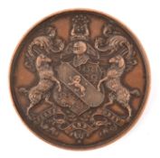 Royal Family interest: an AE medallion of the Haberdashers Company. Obv. crest of the Company with